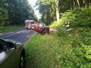Wypadek drogowy na trasie Braniewo-Elbląg 