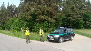 Patrol z PSG w Baniach Mazurskich 