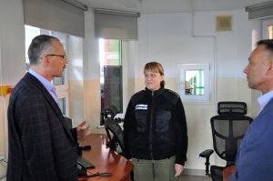 Wizyta Komendanta Głównego Straży Granicznej na przejściu w Grzechotkach 