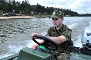 patrol SG na jeziorze Gołdap 