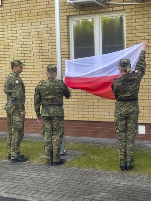 podniesienie Flagi Rzeczypospolitej Polskiej w Placówce Straży Granicznej w Górowie Iławeckim podniesienie Flagi Rzeczypospolitej Polskiej w Placówce Straży Granicznej w Górowie Iławeckim