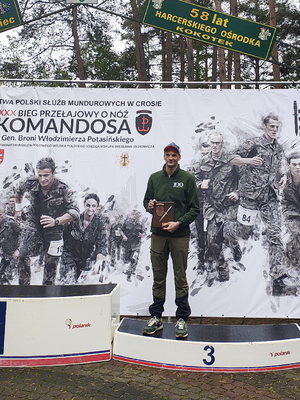 funkcjonariusz z Placówki Straży Granicznej w Olsztynie na podium w XXX Jubileuszowym Biegu o Nóż Komandosa funkcjonariusz z Placówki Straży Granicznej w Olsztynie na podium w XXX Jubileuszowym Biegu o Nóż Komandosa